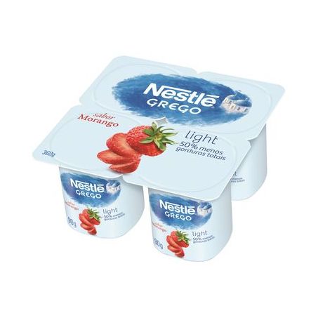 Iogurte morango grego light nestle 360g