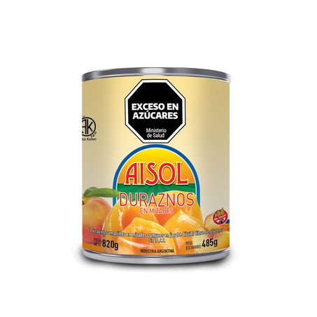 Pêssego em Calda Aisol Lata 485g