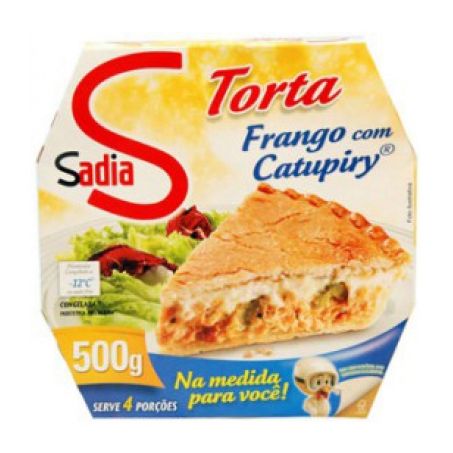 Torta de frango com requeijao sadia 500g