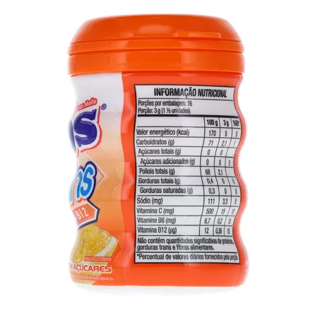 Goma de Mascar Citrus Zero Açúcar Mentos Vitamins Pote 48g 24 Unidades 360-12