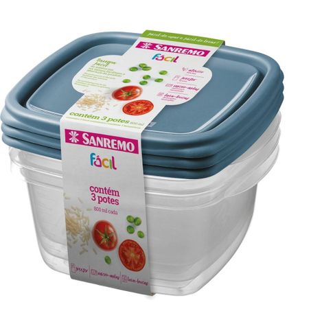 Conjunto pote sanremo 3pc 800ml 125-3c