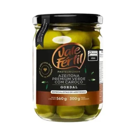 Azeitona Vale Fertil 300g Premium Verde Gordal