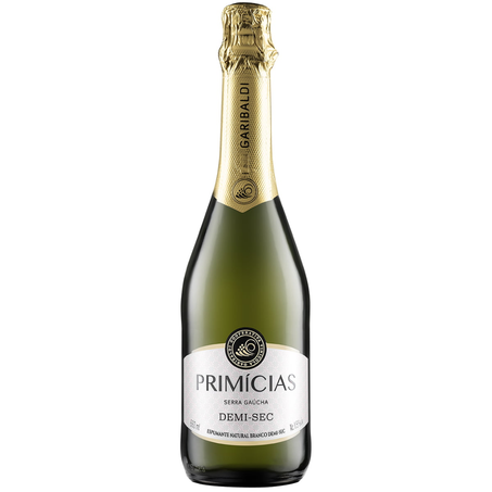 Espumante garibaldi 660ml primicias branco demi sec