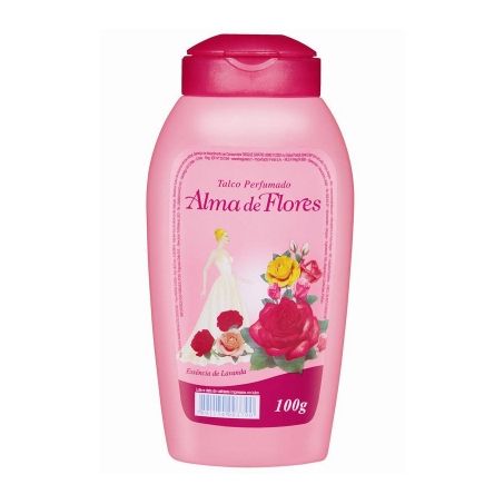 TALCO ALMA DE FLORES 100 G ESSENCIA DE BAUNILHA   
