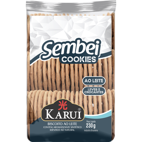 Biscoito Cookies Karui Sembei  230g Ao Leite