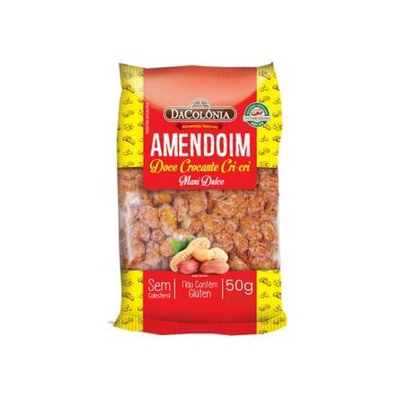 Amendoim da colônia 50g doce crocante cri-cri pralinê