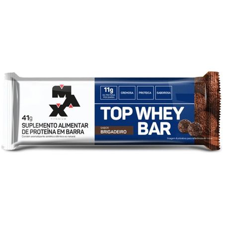 Barra protéica max top whey sabor brigadeiro 41g