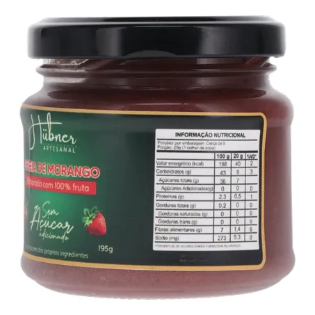 Geleia hubner morango sem açúcar 195g 360-5