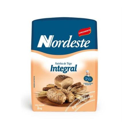 Farinha trigo nordeste 1kg integral