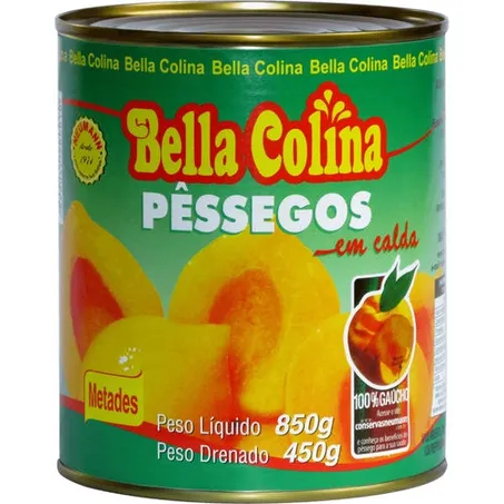 Pessegos Calda Bella Colina 450g Metades
