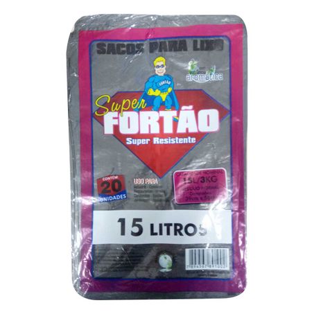 SACO LIXO SUPER FORTAO S.RESIST 3KG 15LT 20UN