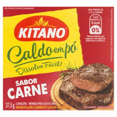 TEMPERO CALDO EM PÓ DE CARNE KITANO COM 5 UNIDADES