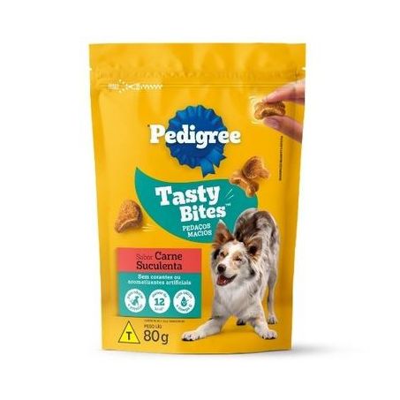 Petisco Para Cães Pedigree Tasty Bites Carne 80g