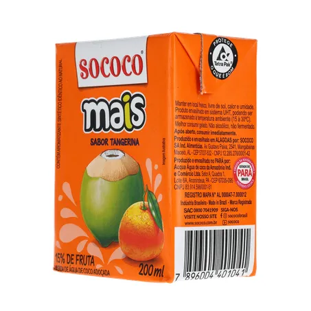 Água De Coco SococoTangerina 200ml 360-5