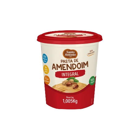 PASTA DE AMENDOIM INTEGRAL SANTO ANTONIO 1,005 KG 