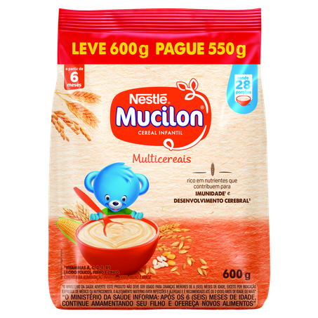 Cereal Infantil Multicereais Trigo, Milho e Arroz 