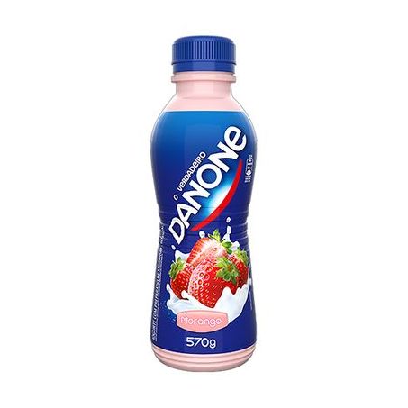Iogurte Integral Morango Danone Garrafa 570G