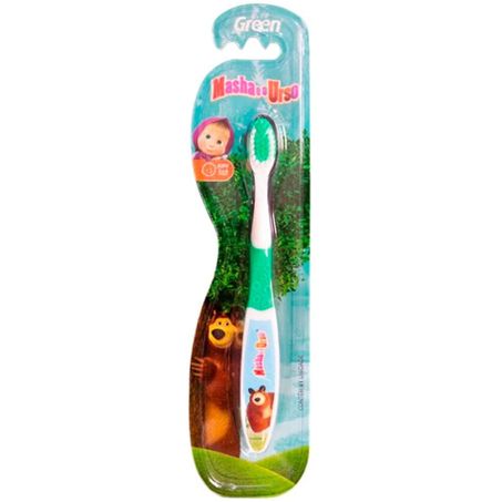 ESCOVA DENTAL INFANTIL MASHA E O URSO GREEN