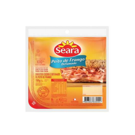 Peito frango defumado fatiado seara 150g