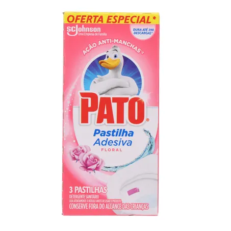 Desodorizador Pastilha Adesiva Pato Floral - Com 3 Pastilhas - Com 20% de Desconto