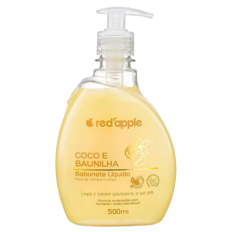 Sabonete Líquido Red Apple 500ml - Coco e Baunilha - Pump