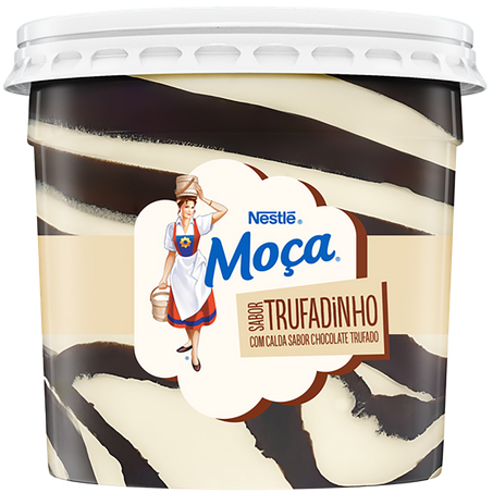 Sorvete Nestlé Moça Trufadinho Com Calda De Chocolate Pote 1,5l 
 