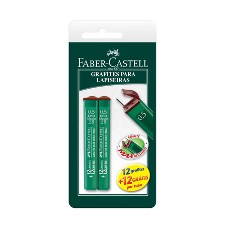 Grafite Faber Castell 0.5Mm 2B com 48 Unidades