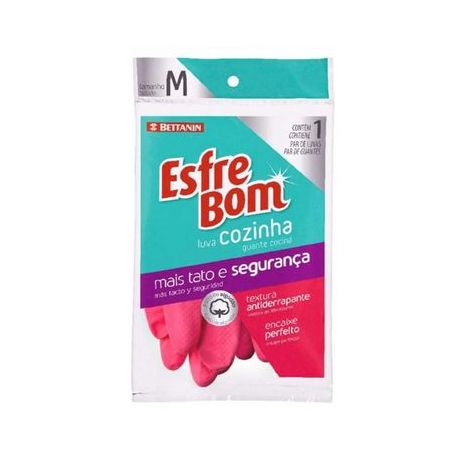 LUVA ESFREBOM BETTANIN LIMPEZA DELICADA LATEX M 