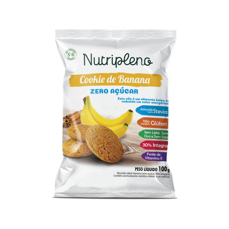 COOKIE BANANA C/CANELA ZERO 100G -NUTRIPLENO
