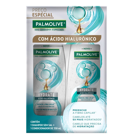 Kit ShampooCondicionador Palmolive Sos Cuid Hydrate Frasco com 350Ml