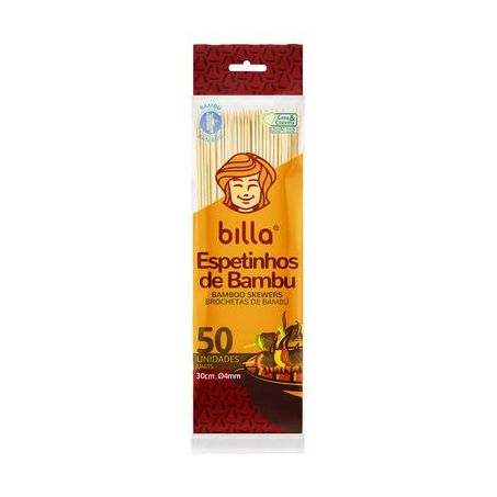 Espetinho churrasco bambu 30cm c/50
