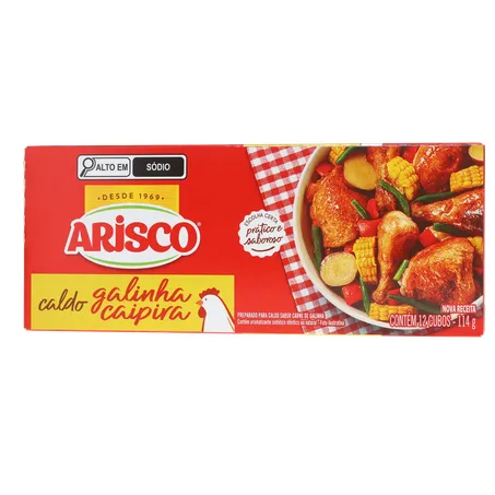 CALDO EM TABLETE ARISCO GALINHA CAIPIRA 114G 360-1