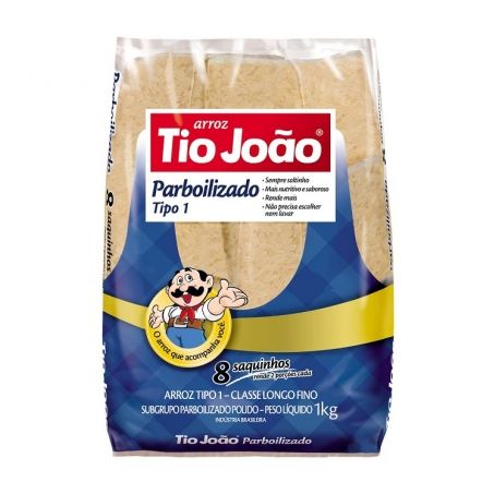 Arroz parboilizado tio joão saquinhos 1kg