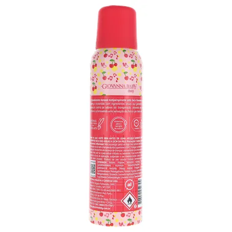 Desodorante giovanna baby cherry feminino aerossol 150ml 360-17