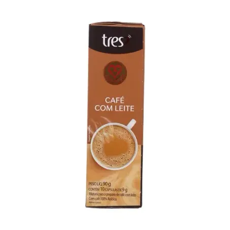 Café com Leite 3corações em Cápsula Caixa com 10un - 90gr