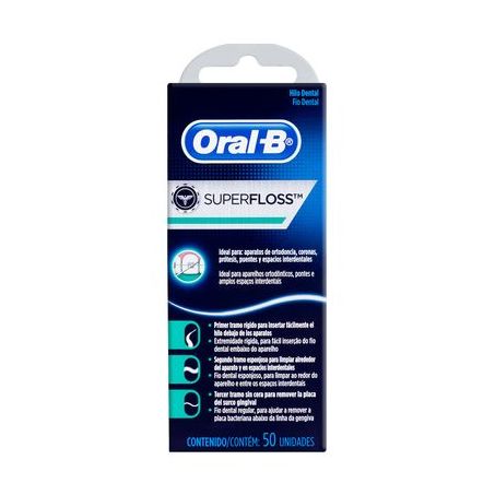 FIO DENTAL ORAL B SUPER FLOSS 50 METROS