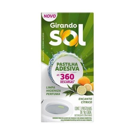Pastilha adesiva girando sol encanto citrico 9g