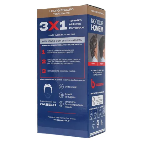 Tonalizante biocolor homem bozzano louro 360-21