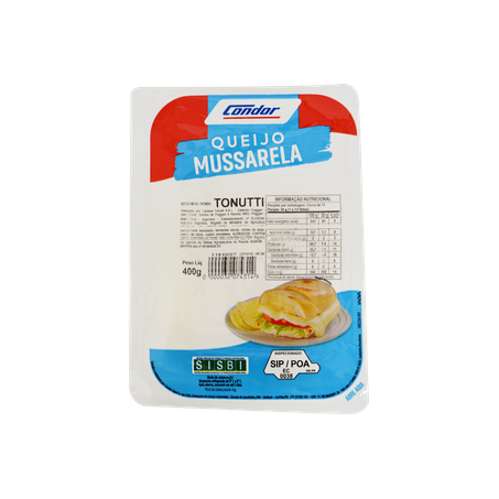 Queijo Mussarela Argentino Tonutti 400g - Fatiado