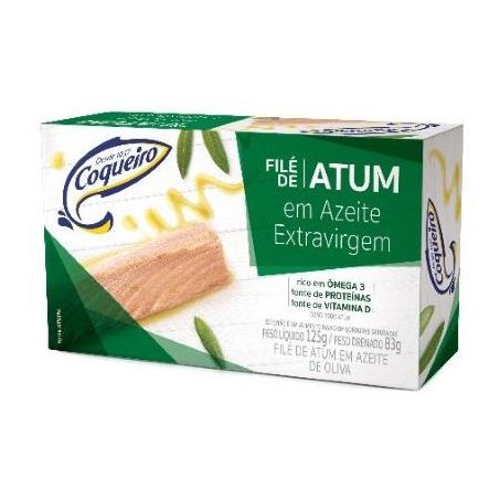 Filé atum azeite extra virgem coqueiro 125g
