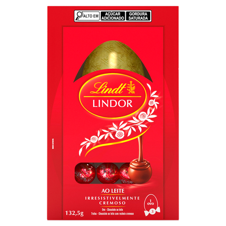 Ovo de Páscoa Lindt Ao Leite 132,5g