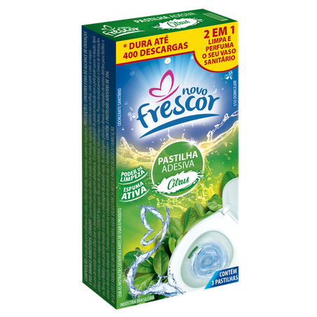 Pastilha adesiva sanitária citrus frescor c/3