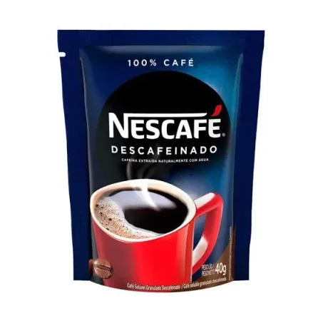 Café Solúvel Granulado Nescafé Descafeínado Sachê 40gr