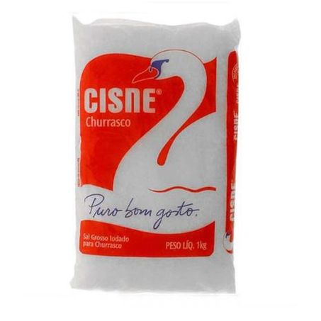 Sal grosso cisne para churrasco pacote 1kg