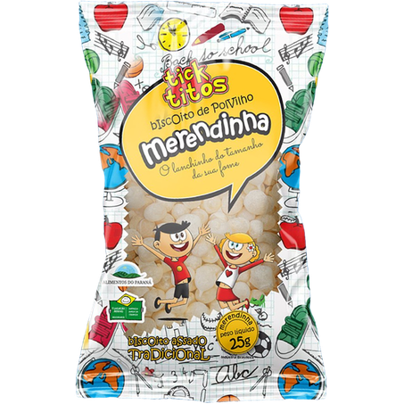 Biscoito Polvilho Tick Titos 25g Merendinha