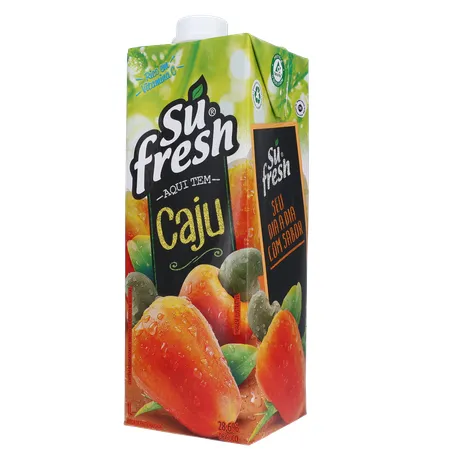 Bebida de Fruta Adoçada Su Fresh Caju Caixa com Tampa 1lt 360-3