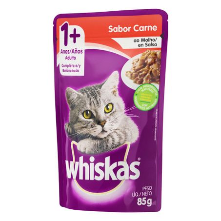 ALIMENTO WHISKAS ADULTO SACHET CARNE 85G 360-2