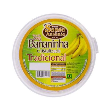 Doce Bananinha Santo Antonio 200g Cristalizada