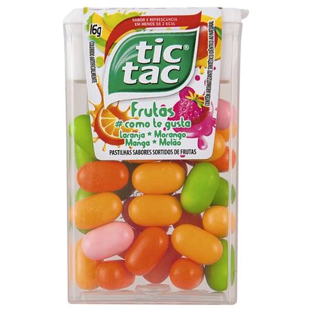PASTILHA LARANJA, MORANGO, MANGA E MELÃO TIC TAC