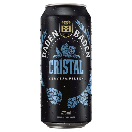 Cerveja pilsen cristal baden lt 473 ml